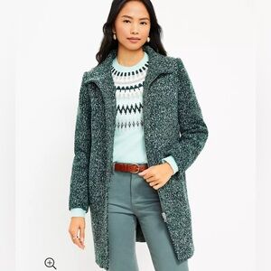 LOFT Boucle Funnel Neck Coat